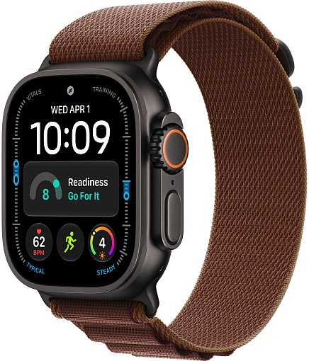 Apple Watch Ultra 4 (2026) 49mm Black Titanium Case with Burgundy Alpine Loop Small