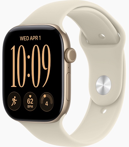Умные часы Apple Watch Series 12 46mm Light Gold Aluminum Case with Sport Band Sand
