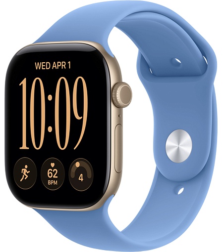 Умные часы Apple Watch Series 12 42mm Light Gold Aluminum Case with Sport Band Wildflower Blue