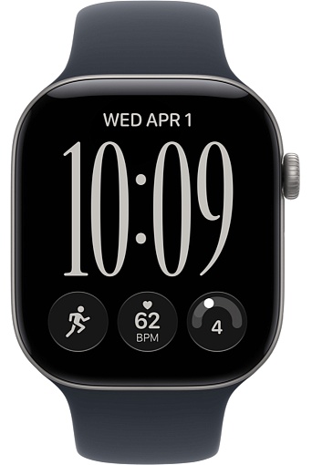 Умные часы Apple Watch Series 12 46mm Space Gray Aluminum Case with Sport Band Navy Blue