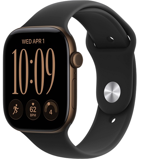 Умные часы Apple Watch Series 12 42mm Dark Bronze Aluminum Case with Sport Band Black