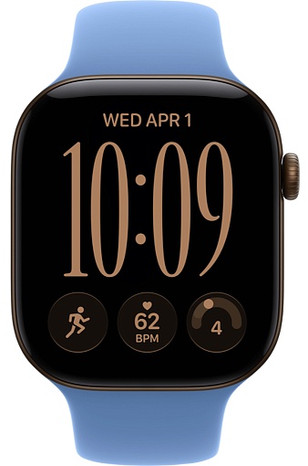 Умные часы Apple Watch Series 12 46mm Dark Bronze Aluminum Case with Sport Band Wildflower Blue