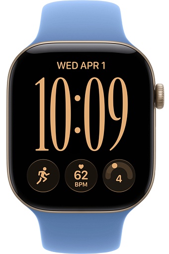 Умные часы Apple Watch Series 12 42mm Light Gold Aluminum Case with Sport Band Wildflower Blue