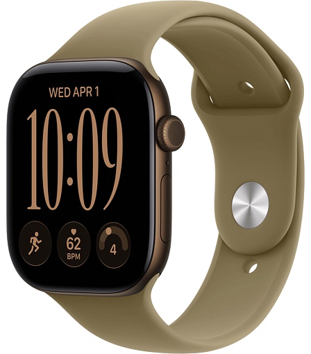 Умные часы Apple Watch Series 12 46mm Dark Bronze Aluminum Case with Sport Band Olive
