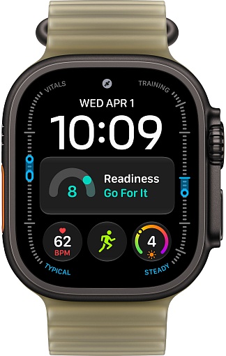 Apple Watch Ultra 4 (2026) 49mm Black Titanium Case with Translucent Kelp Ocean Band