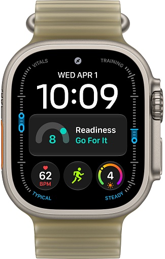 Apple Watch Ultra 4 (2026) 49mm Natural Titanium Case with Translucent Kelp Ocean Band