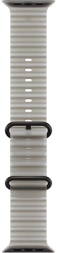 Apple Watch Ultra 4 (2026) 49mm Black Titanium Case with Translucent Gray Ocean Band