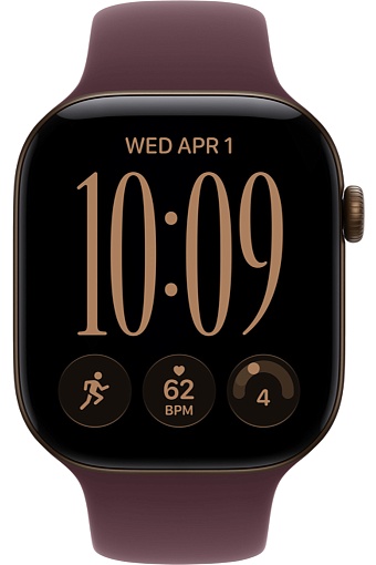 Умные часы Apple Watch Series 12 46mm Dark Bronze Aluminum Case with Sport Band Burgundy