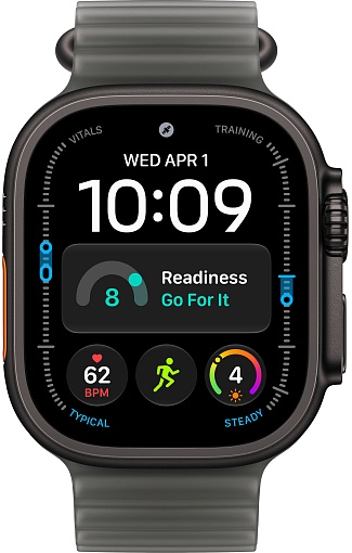 Apple Watch Ultra 4 (2026) 49mm Black Titanium Case with Translucent Black Ocean Band