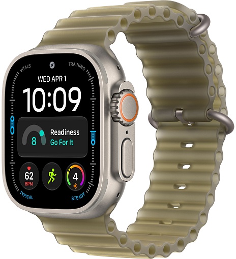 Apple Watch Ultra 4 (2026) 49mm Natural Titanium Case with Translucent Kelp Ocean Band