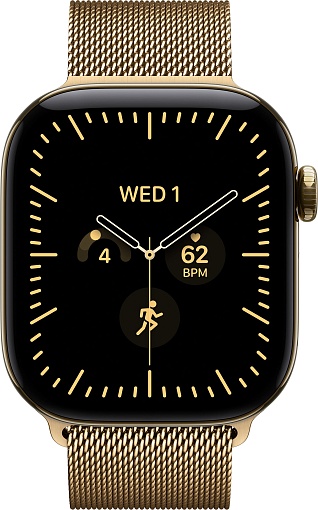 Apple Watch Series 12 46mm Radiant Gold Titanium Case with Milanese Loop Radiant Gold (S/M)