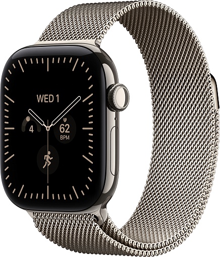 Apple Watch Series 12 42mm Natural Titanium Case with Milanese Loop Natural