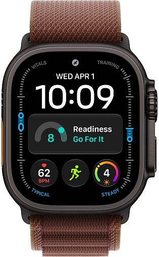 Apple Watch Ultra 4 (2026) 49mm Black Titanium Case with Burgundy Alpine Loop Large