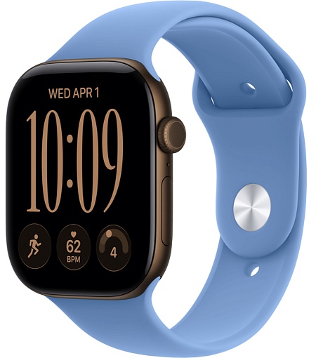 Умные часы Apple Watch Series 12 42mm Dark Bronze Aluminum Case with Sport Band Wildflower Blue