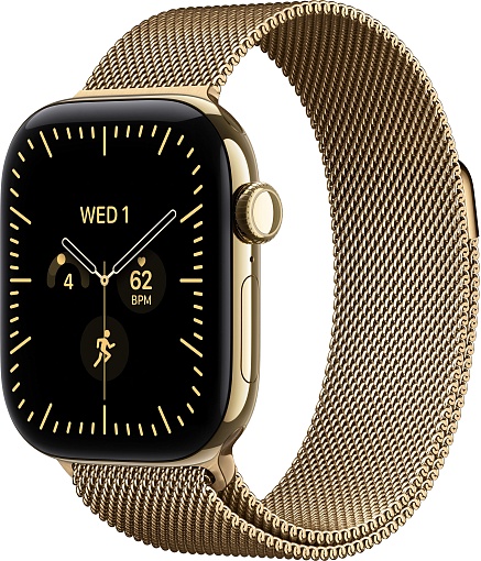 Apple Watch Series 12 46mm Radiant Gold Titanium Case with Milanese Loop Radiant Gold (M/L)