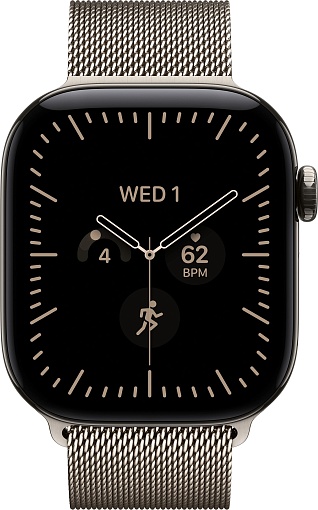 Apple Watch Series 12 46mm Natural Titanium Case with Milanese Loop Natural (M/L)