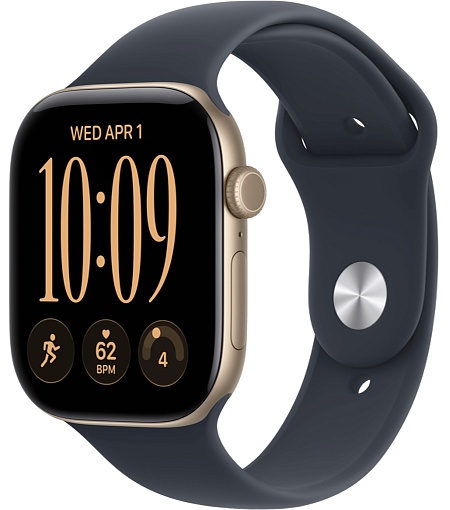 Умные часы Apple Watch Series 12 42mm Light Gold Aluminum Case with Sport Band Navy Blue