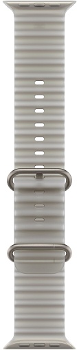 Apple Watch Ultra 4 (2026) 49mm Natural Titanium Case with Translucent Gray Ocean Band