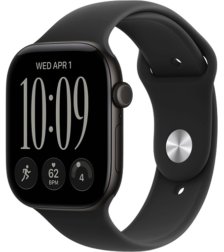 Умные часы Apple Watch Series 12 46mm Black Aluminum Case with Sport Band Black