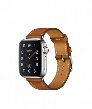 Apple Watch Series 4 Hermès 40mm (MU6M2) Stainless Steel Case with Fauve Barenia Leather Single Tour