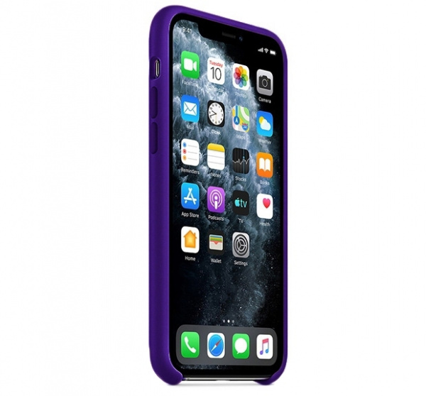 Чехол для iPhone 11 Pro Max Silicone Case силиконовый темно-пурпурный