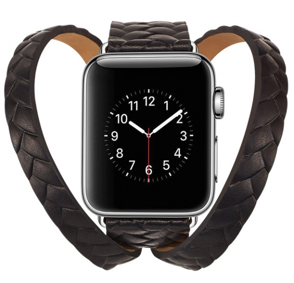 Черный ремешок для Apple Watch 38/40 mm Genuine Leather Band