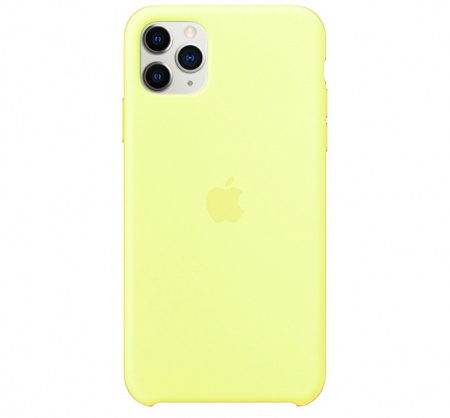 Чехол для iPhone 11 Pro Max Silicone Case силиконовый желто-зеленый