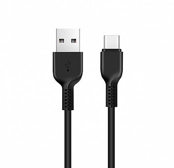 Черный усиленный кабель USB/USB Type-C Hoco X20 2.4A 3m