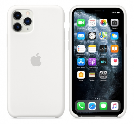 Чехол для iPhone 11 Pro Max Silicone Case силиконовый белый