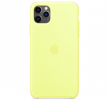 Чехол для iPhone 11 Pro Max Silicone Case силиконовый желто-зеленый
