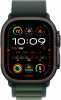 Apple Watch Ultra 2 (2024) 49mm Black Titanium Case with Dark Green Alpine Loop M