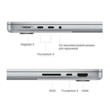 Ноутбук Apple Macbook Pro 14" (2025) M5 16 ГБ, 1 ТБ SSD (MDE54), серебристый