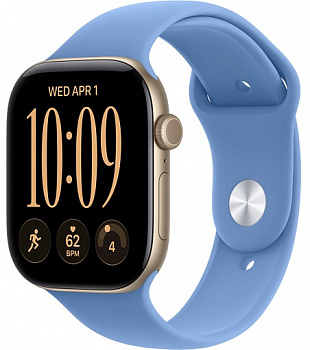 Умные часы Apple Watch Series 12 42mm Light Gold Aluminum Case with Sport Band Wildflower Blue