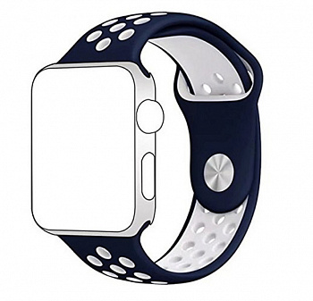 Ремешок Apple Watch 42/44 mm Perforated Sport Band Blue/White