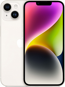 Смартфон Apple iPhone 14 128GB, белый EU (1-Sim + E-Sim )