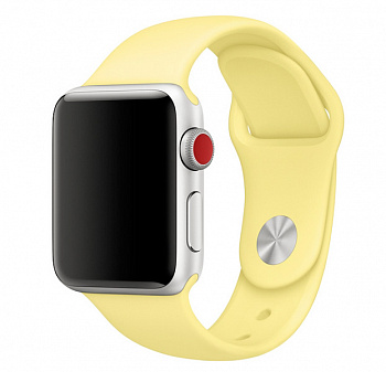 Желтый матовый ремешок для Apple Watch 42/44 mm Sport Band