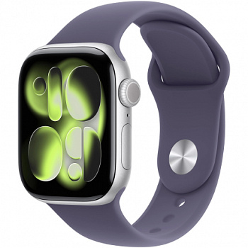 Apple Watch 11 46mm Silver Aluminum Case / Purple Fog Sport Band