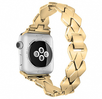 Золотой металлический ремешок для Apple Watch 42/44 mm Braid Band