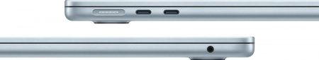 Ноутбук Apple MacBook Air A3240 13.6", 2025, Retina, Apple M4 10 core 4ГГц, 10-ядерный, 16ГБ 512ГБ SSD,  macOS, голубой [mc6u4x/a]
