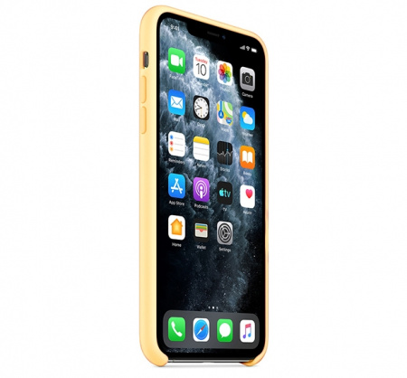Чехол для iPhone 11 Pro Max Silicone Case силиконовый желтый