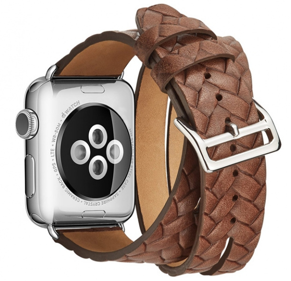 Темно-коричневый ремешок для Apple Watch 38/40 mm Genuine Leather Band