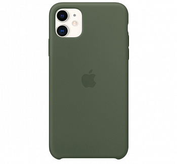 Чехол для iPhone 11 Silicone Case силиконовый цвета хаки