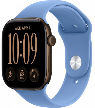Умные часы Apple Watch Series 12 46mm Dark Bronze Aluminum Case with Sport Band Wildflower Blue