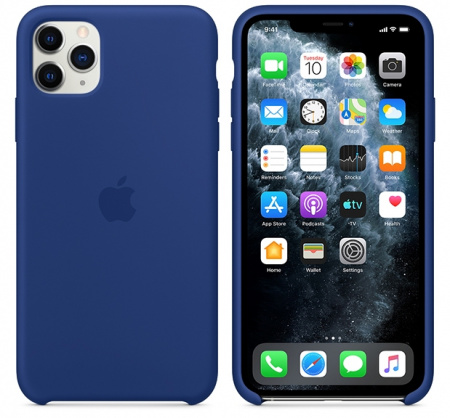 Чехол для iPhone 11 Pro Max Silicone Case силиконовый сапфировый