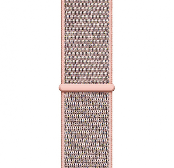 Пудровый нейлоновый ремешок на липучке для Apple Watch 42/44 mm