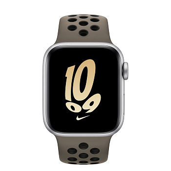 Часы Apple Watch SE 44mm Silver Aluminum Case with Nike Sport Band Olive Grey/Black