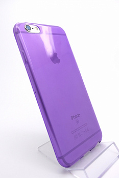 Ультратонкий силиконовый прозрачный чехол для iPhone 6s / 6 (Фиолетовый)