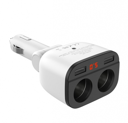 Автомобильное зарядное устройство в прикуриватель 2АЗУ+2USB Hoco Z28