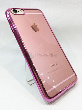 Силиконовый чехол Color Frame Case на iPhone 6s/6 (Розовый)