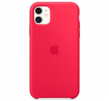 Чехол для iPhone 11 Silicone Case силиконовый красный